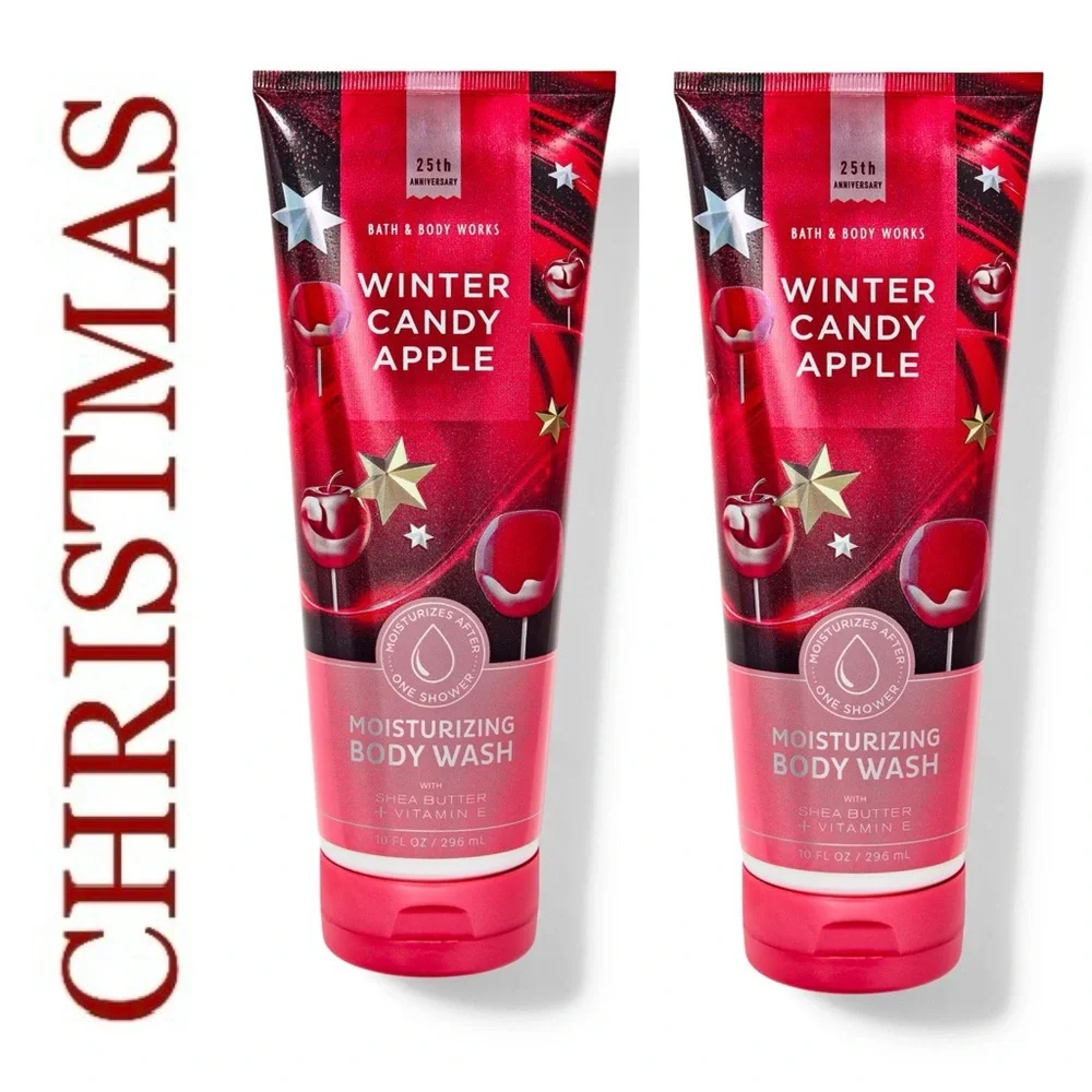 Bath & Body Works Winter Candy Apple Moisturizing Body Wash 2 Tubes
